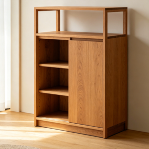 Contemporary Wooden Entryway Organizer Cabinet